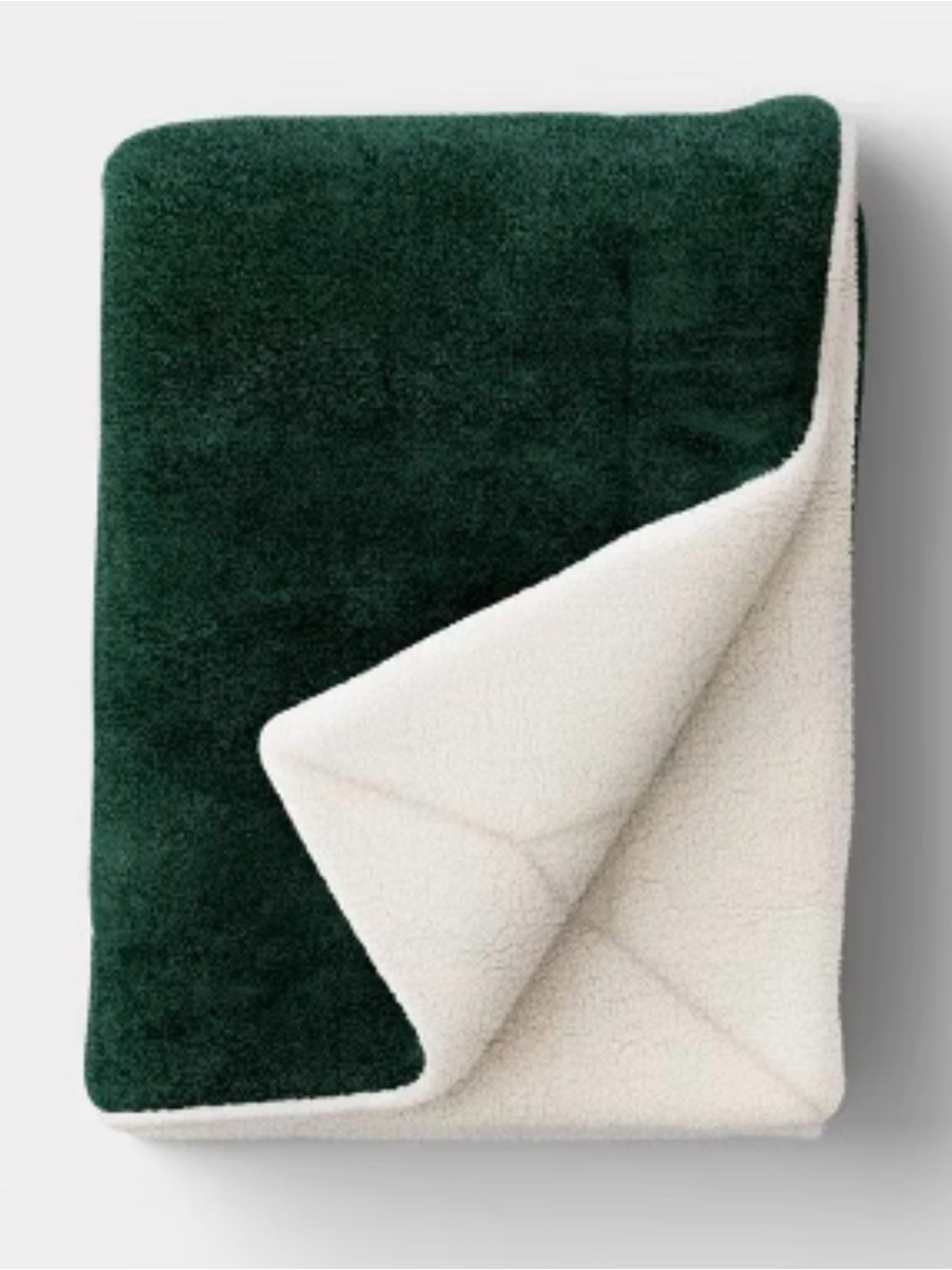 Solid Plush Throw Blanket with Faux Shearling
Reverse Green Threshold
New w/ Tag